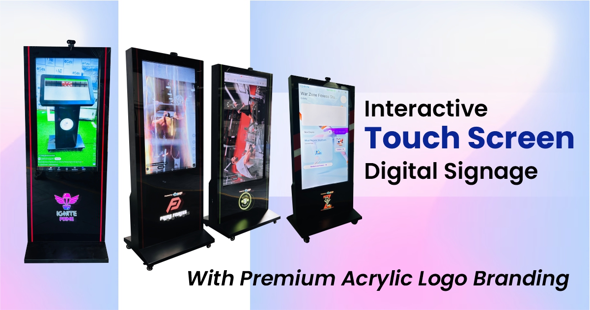 Interactive Touch Screen Digital Signage with Premium Acrylic Logo ...